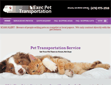 Tablet Screenshot of execpettransportation.com